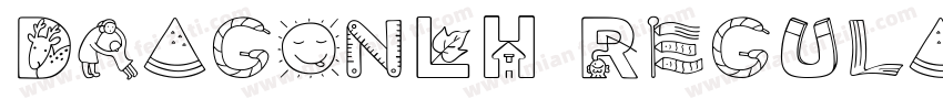 DragonLH Regular 语言英文字体转换